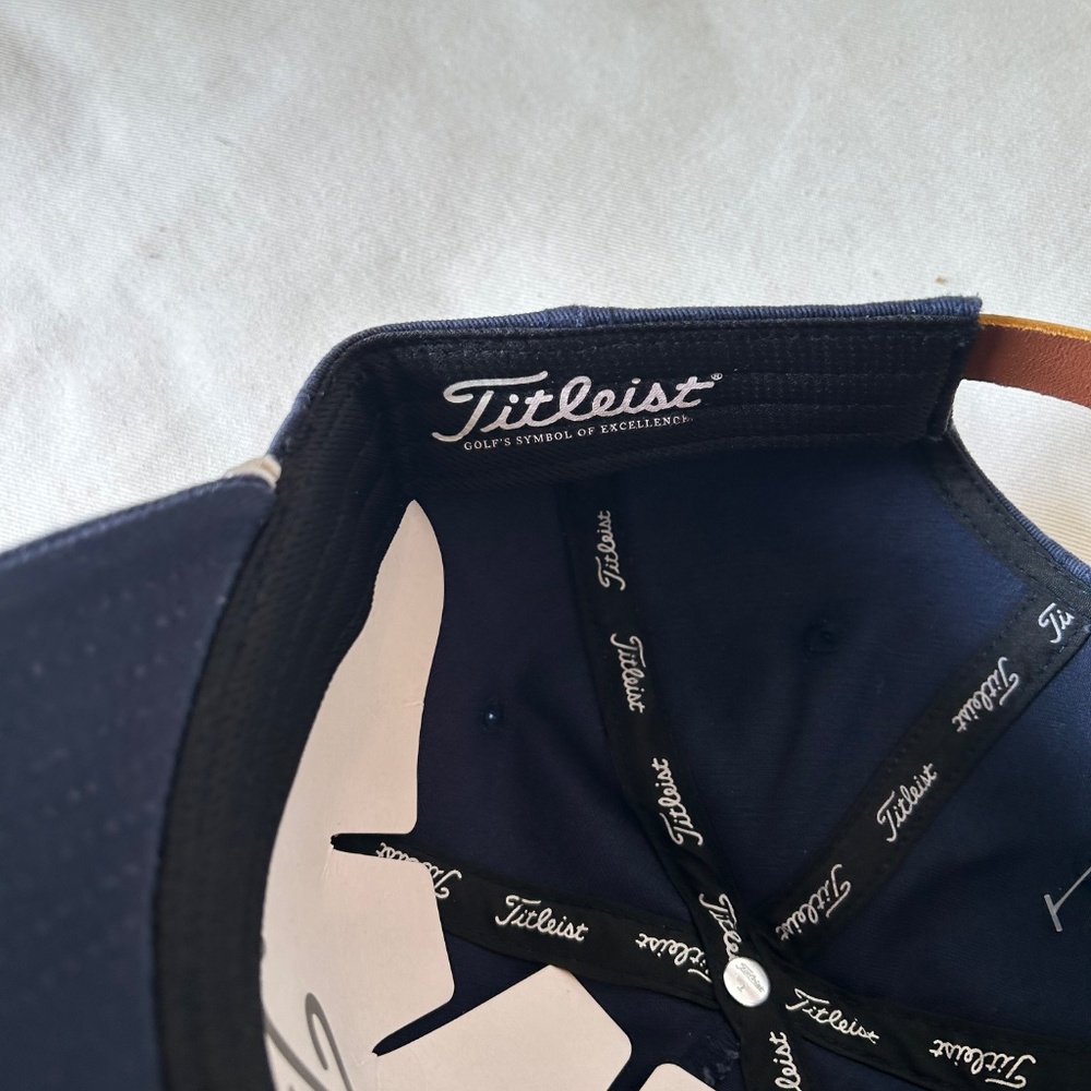 Titleist Navy Blue Cap with White Embroidered Logo - Picture 5 of 6